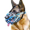 Dog Muzzle for Large Dogs (Camouflage Blue, XL)