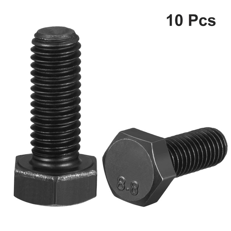 uxcell M8x20mm Hex Head Screw Bolts Fastener Grade 8.8 Carbon