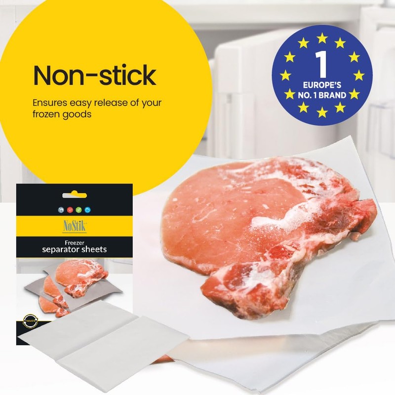 Nostik Reusable Non-Stick 102x20cm Freezer Separator Sheets - White