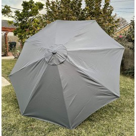 BELLRINO Replacement Umbrella Canopy for 10 ft 8 Ribs (Canopy Only) (GRAY-108)