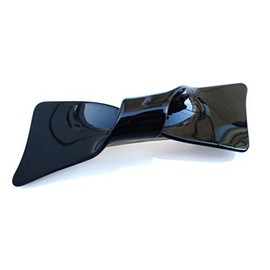 Wardani, Medium Tortoiseshell Barrette Handmade in France Bow tie (Black)