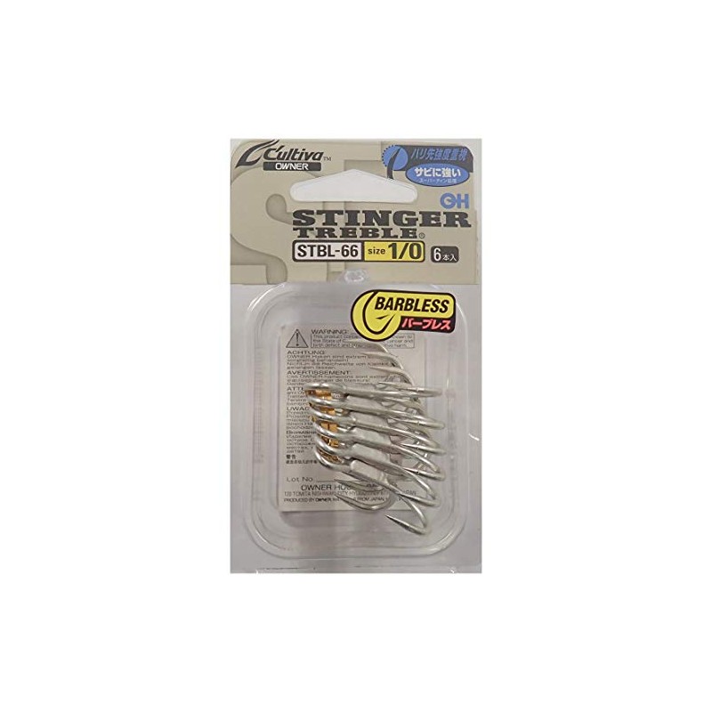 Owner (Owner) Triple Hooks, Stinger Stbl – 66 # 1/0