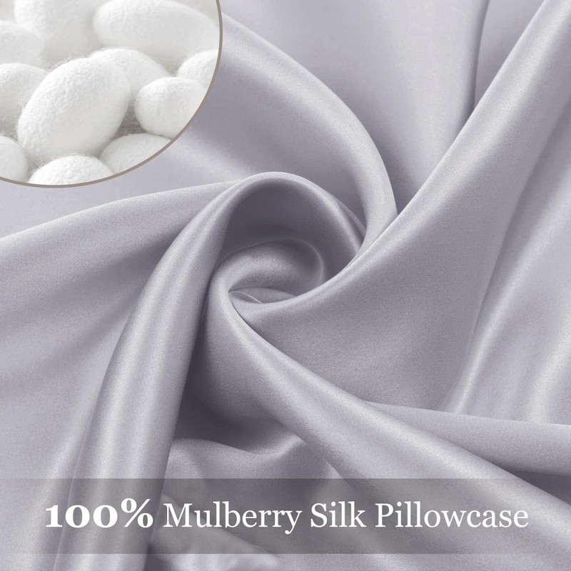 Adubor Silk Pillowcase 2 Pack for Hair and Skin with