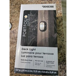 Portfolio Outdoor Black Deck Light # 0048398 **BRAND NEW**  Dock lights