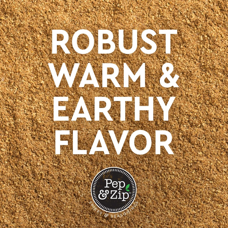 Pep and Zip Ground Cumin/Comino Molido, Non-GMO, Kosher, 16oz