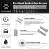 PATIKIL M3 x 12 mm Flat Head Socket Cap Screws,