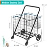 Folding Shopping Cart for Groceries,Large Capacity Grocery Cart, 360° Rolling