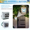 Dreyoo Hand Painted Butterfly Doorbell, Wired Illuminated Push LED Button