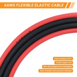 keisnoaja 50A 600V 6AWG Cable Battery Quick Connect for Anderson Plug Double Head 1M 50Amp 600V Grey Plug Cable Electric Forklift Battery Extension Cable