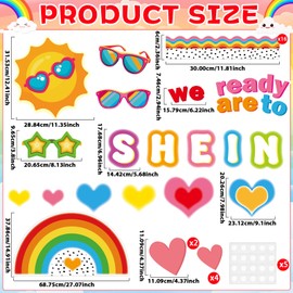 Back to School Summer Sun Bulletin Board Decorations We are Ready to Shine Boho Rainbow Bright Classroom Bulletin Board Borders Sunglasses Paper Cutouts Teacher Supplies Nursery Home Office Wall Decor