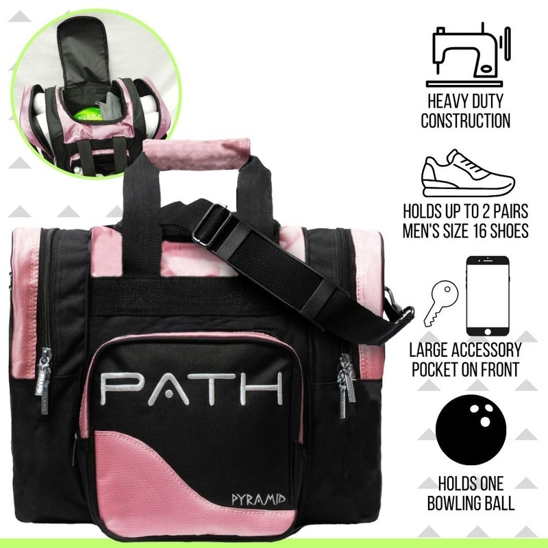 Pyramid Path Pro Deluxe - Bolso individual - Negro/Rosa (sensible