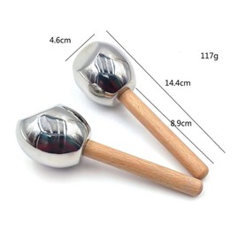 Facial Ice Globes Facial Tools for Face Eyes,Beauty Tool,Wooden Handle,Stainless Steel Cooling Globes Face Cold Roller