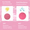 Spunspon 50-Count Facial Sponges, Compressed Natural Cellulose, Pink, Round Shape,