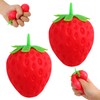 2PCS Squeezable Toy Fruit Ball Realistic Strawberry Model, Squeezable Toy