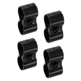 sourcing map 4 Pcs Double Port Parallel Pipe Clamps, 1-1/8" Saddle Metal Connectors
