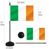 Yamiuo 12 Pack Ireland Desk Flags, Irish Desktop Flag, Small