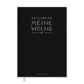 Eine der Guten Diary A5 - Good Days Calendar Undated, Hardcover Weekly Planner without Date, Diary for Flexible Starts Black White Climate Neutral FSC Paper