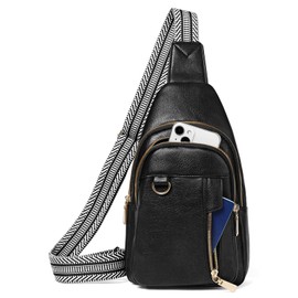 GAEKEAO Crossbody Sling Bag for Women, Travel Leather Crossbody Bags for Women, Fanny Packs for Women Cross Body Bag, Womens Small Crossbody Purse Chest Bag