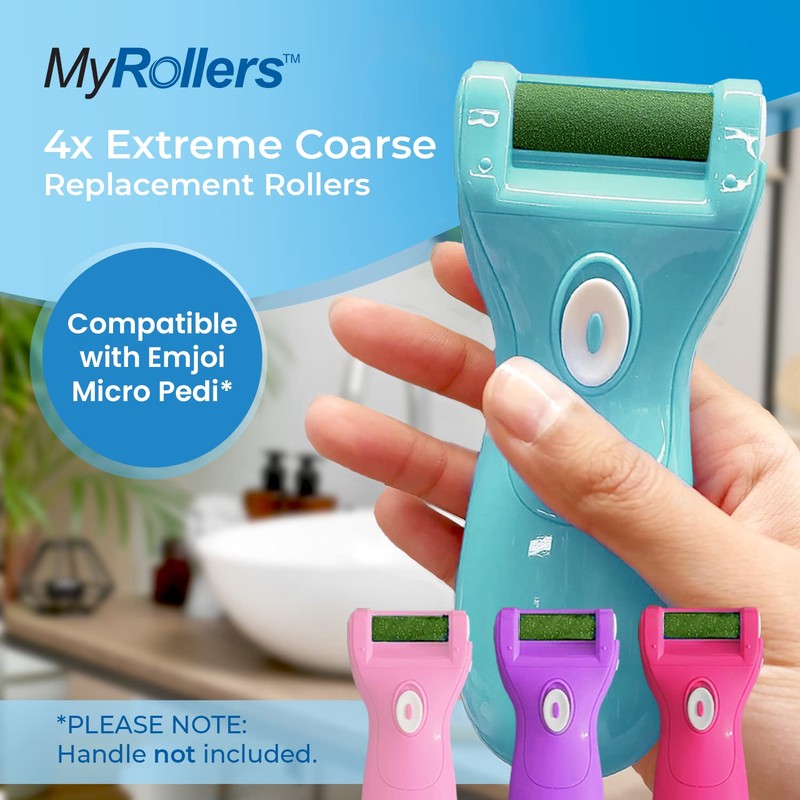4 x EXTREME Coarse Green Replacement Rollers Compatible with Emjoi
