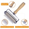 Stainless Steel Pizza Docker, Pizza Dough Docker with Wooden Handle,