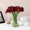 rubystory 20PCS Calla Lilies Artificial Flowers in Vase with Fake
