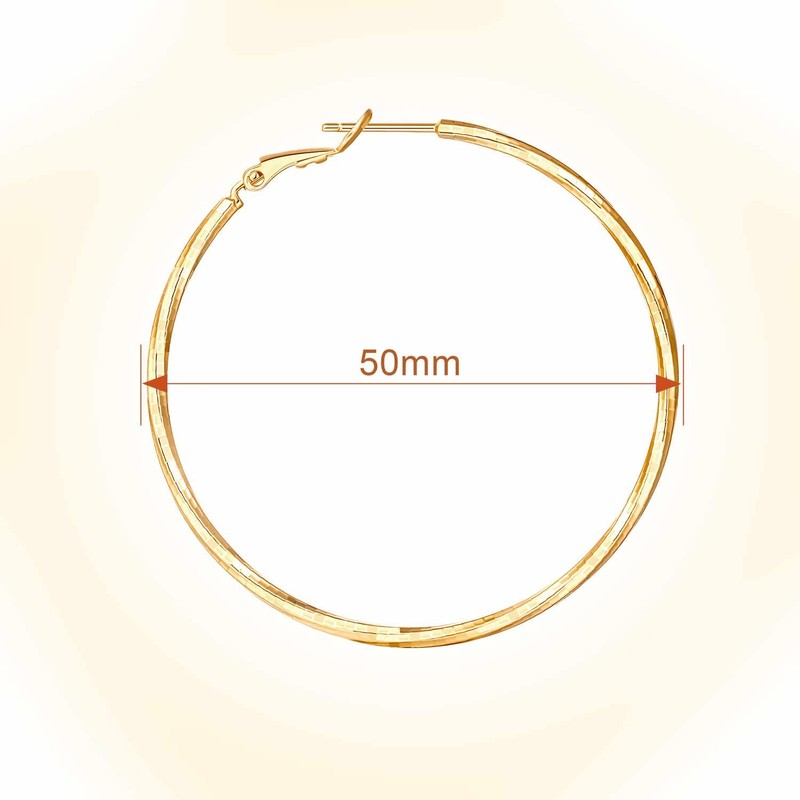 AMELINE Gold Hoop Earrings 14K Gold Earrings for Women