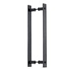 Toprema 14" Steel Rustic Black Sliding Barn Door Handle Pull