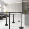 Jubilee Set of 2 Retractable Stanchions for Crowd Control - Black Posts with