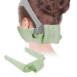 Silk CPAP Neck Pad for CPAP Headgear, Light Green CPAP strap Covers, Comfortable CPAP Strap Cushions, CPAP Mask headgear strap Covers Reduces Headgear Pressure and Cheek Red Marks CPAP Accessories