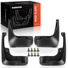 A-Premium Set of 4PCS Mud Flaps Splash Guards Mudguards Mudflaps with Hardware Kits Accessory Compatible with Toyota Camry, 2007-2011, Sedan, (Not fit SE), Black Color, Front LH RH and Rear LH RH