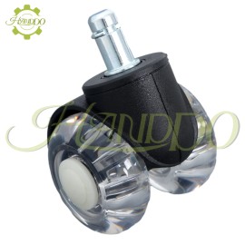 Handdo Set of 5 2 inch Office Chair Caster Rubber Swivel Wheels Replacement Heavy Duty