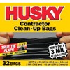 Poly-America 5101357 42 gal Contractor Bag44; Black - 32 Count