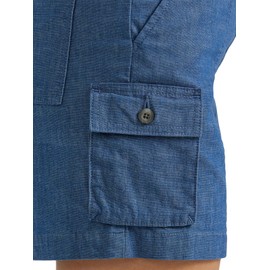 Lee Women's Ultra Lux Comfort with Flex-to-Go Cargo Short, Chambray, 12