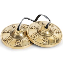 Tibetan Tingsha Cymbals - Om Mane Padme Hum - Meditation Bells for Spiritual Healing & Mindfulness - Perfect Spiritual Gift for Women(Blue)