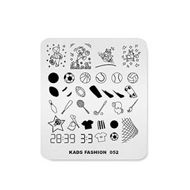 Rolabling Nail Stamping Plate Fashion Sport Football Soccer Baseball Hockey Theme Multi-Pattern Stamp Print Image Stamp Template Nail Art for Nail Design