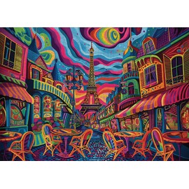 Trippy Puzzle Co - 1000 Piece Jigsaw Puzzle for Adults - Impossible Hard Difficult Challenging Puzzles for Adults - Cities Collection (Parisian Prism)