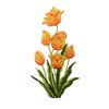 #5189 Yellow Tulip Flower Embroidery Iron On Appliqué Patch -2"x4"