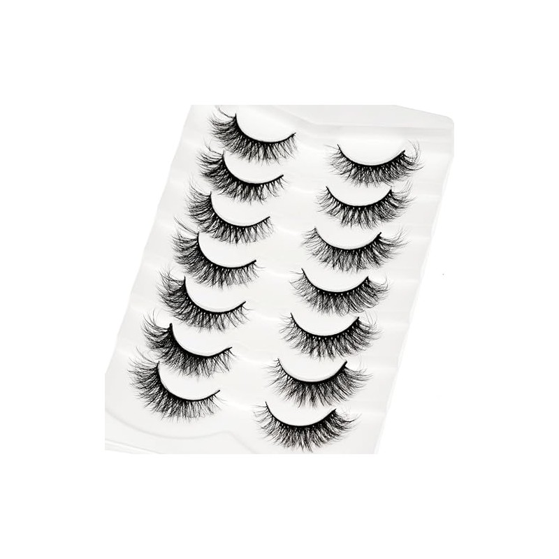 Vivis False Eyelashes 7 Pairs Lashes 3D Faux Mink Long
