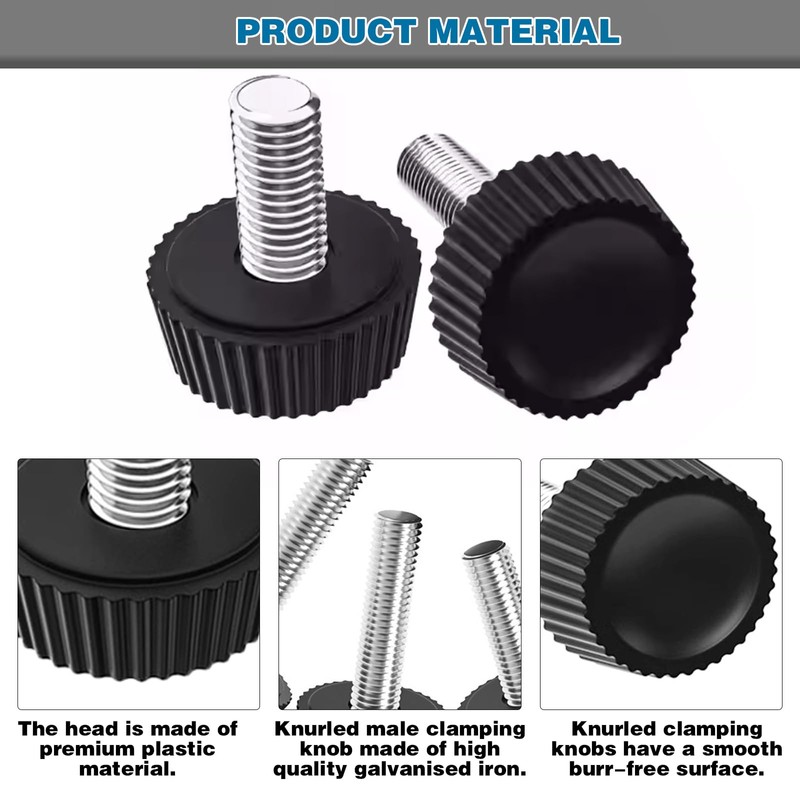 Fomiata 235 Pieces 12 Sizes Knurled Screws Set, M4 M5