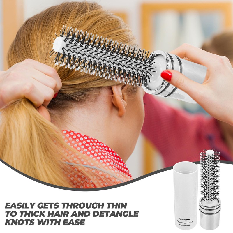 TINEASUR Telescopic Anti-Static Hair Brush Roll Comb Blow Drying Styling