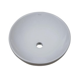 DECOLAV 1441-CWH Aila Classically Redefined Above-Counter Vitreous China Bathroom Sink, White