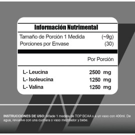 Meta Nutrition Aminoácidos, Top BCAA's, 30 Servicios - Sabor Lemon lime