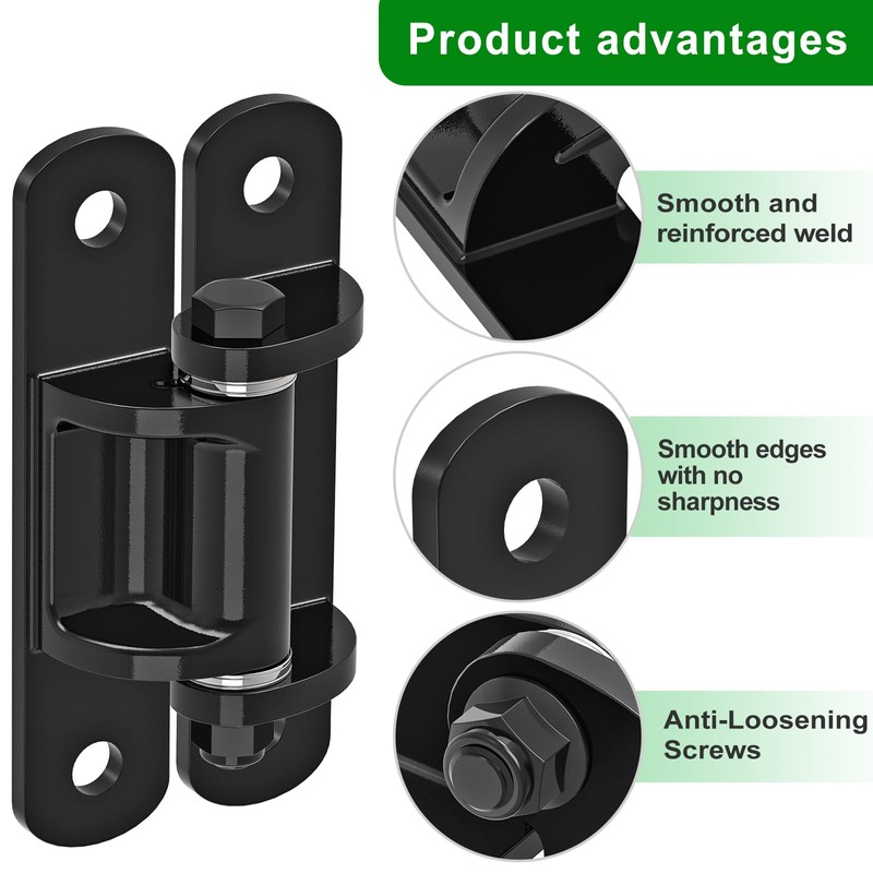 Insaga 6.7'' Heavy Duty Gate Hinges 1100LB Capacity, 6mm Steel