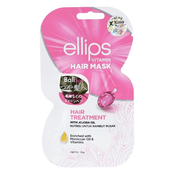 ellips Hair Mask, Hair Pack, Sheet Type, Rinse Hair Treatment, Hair Care, Pink (For Damage)