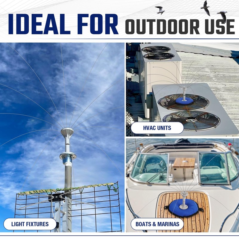 Salcod Bird Deterrent Outdoor 360° Wind-Powered Spinning Device, Stainless Steel
