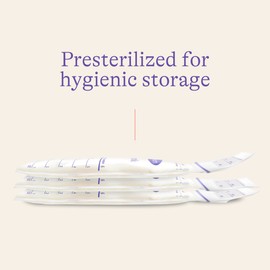 Lansinoh Breastmilk Storage Bags, 100 Count, 6 Ounce, Self Standing, Easy to Use Milk Storage Bags for Breastfeeding, Presterilized, Hygienically Doubled-Sealed, for Refrigeration and Freezing