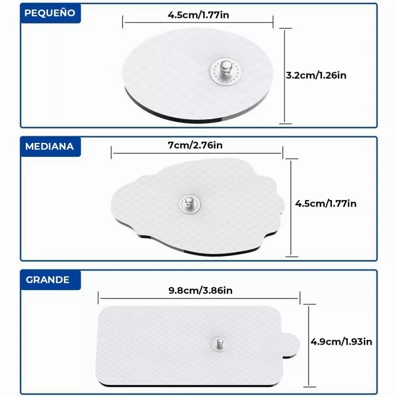 Lostrain Almohadillas De Electrodos Para Electroestimulador 20 Piezas