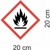 GHS02 Hazardous Substance Sticker (Light) (High) Flammable I 20 x