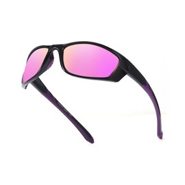 Myiaur Women Sports Sunglasses for Running Cycling UV400 Protection Polarized Lens Lightweight Wrap Around Design M8140