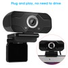 Lazmin112 Web Camera, 1080P USB Computer Camera with Microphone, Plug